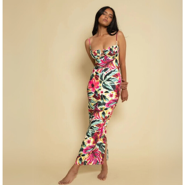 Petal Long Slip Dress, Isla Floral