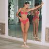 Tamarindo Ruffle Bikini Bottom, Raspberry - Two Pieces - 4 - thumbnail