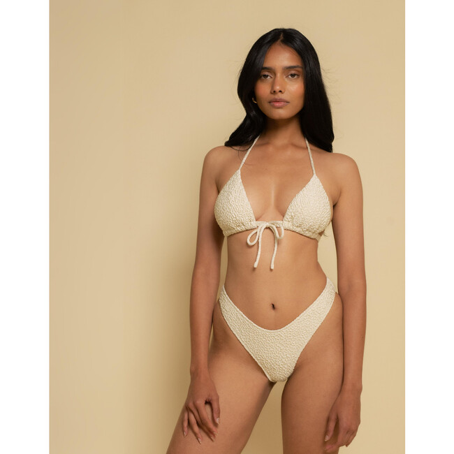 Lulu (Zig-Zag Stitch) Bikini Bottom, Oat Texture