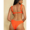 Lulu (Zig-Zag Stitch) Bikini Bottom, Tangerine - Two Pieces - 3 - thumbnail