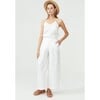 Culotte Linen Pants, Off White - Pants - 1 - thumbnail