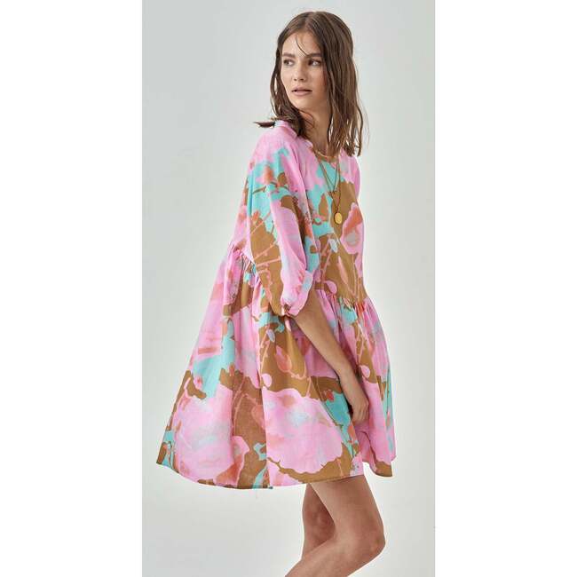 Alcala Linen Dress, Aquarela