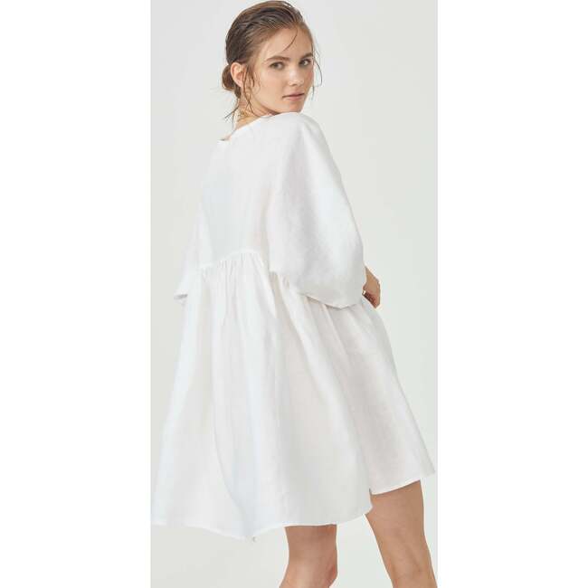 Alcala Linen Dress, Off White