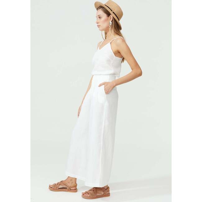 Culotte Linen Pants, Off White