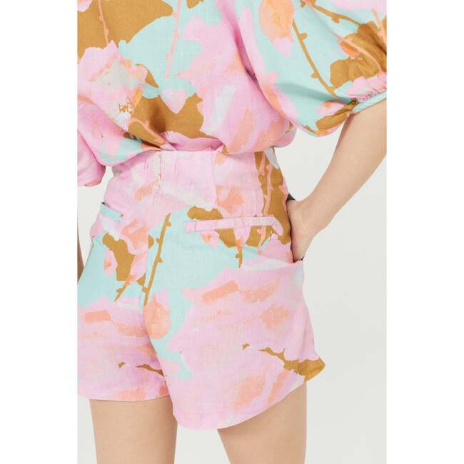 Frida Linen Shorts, Aquarela