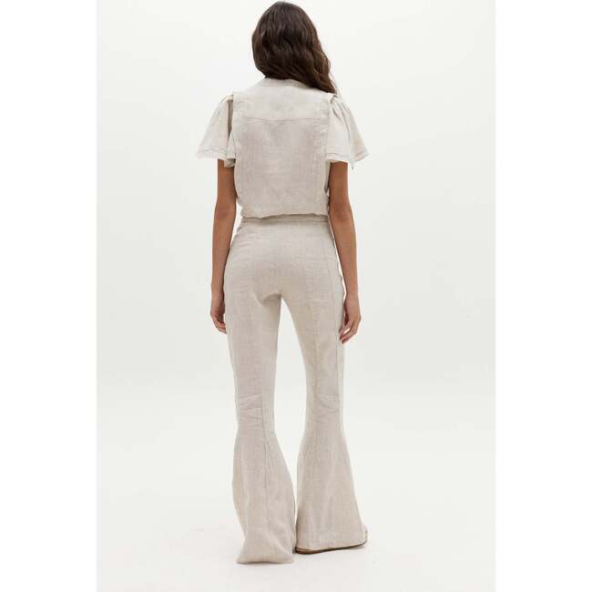 Willow Linen Shirt, Natural - Shirts - 3