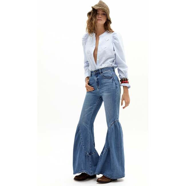 Gypsy Denim Pants, Washed Indigo