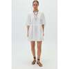 Alcala Linen Dress, Off White - Dresses - 7