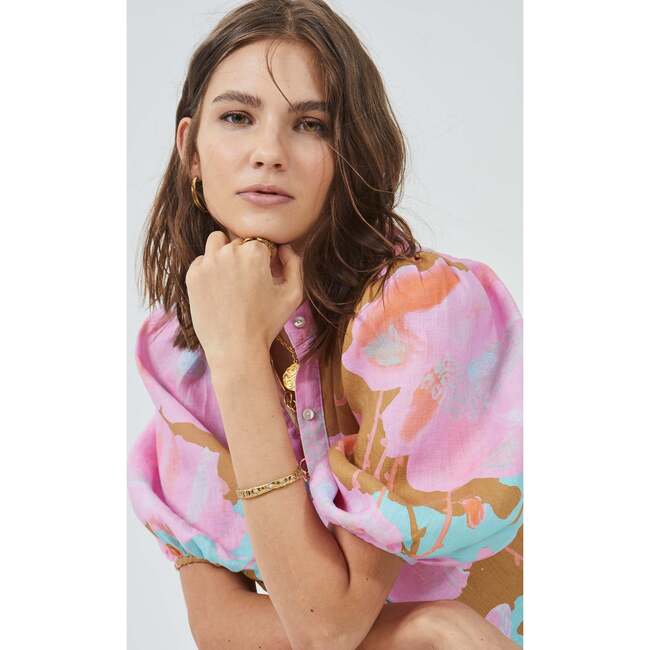 Bubble Linen Dress, Aquarela - Dresses - 5