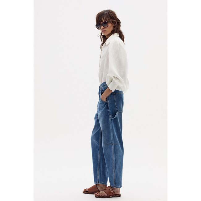 Ambar Denim Pants, Washed Indigo - Pants - 8