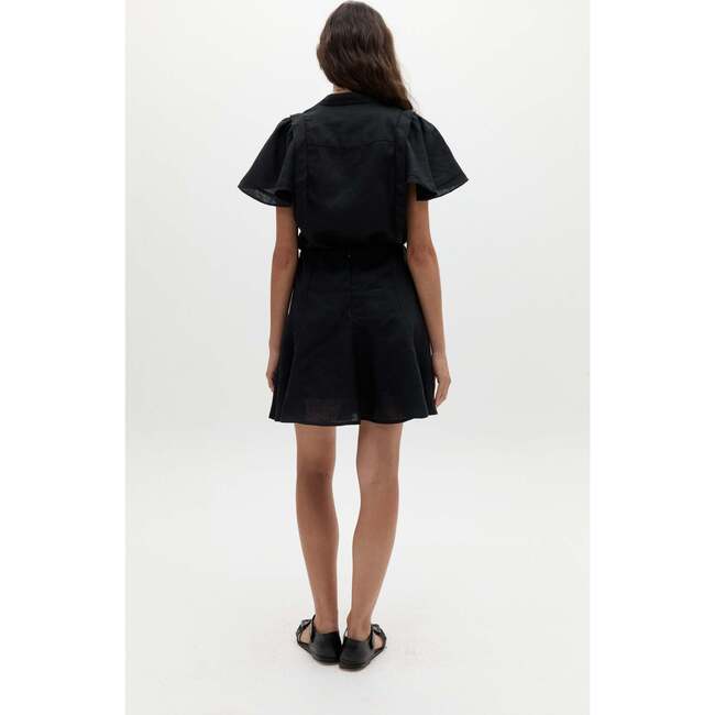 Willow Linen Shirt, Black - Shirts - 4