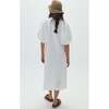 Bubble Linen Dress, Off White - Dresses - 5 - thumbnail