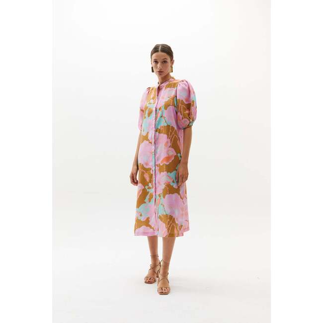 Bubble Linen Dress, Aquarela - Dresses - 6