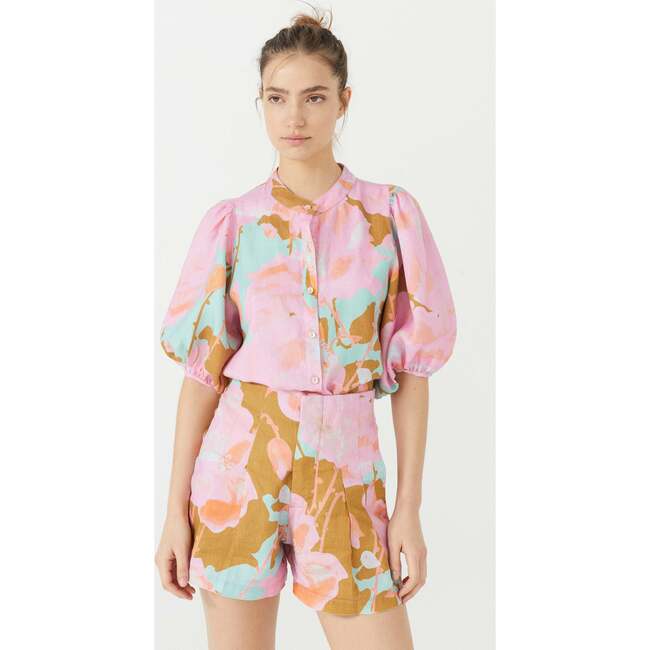 Frida Linen Shorts, Aquarela - Shorts - 5