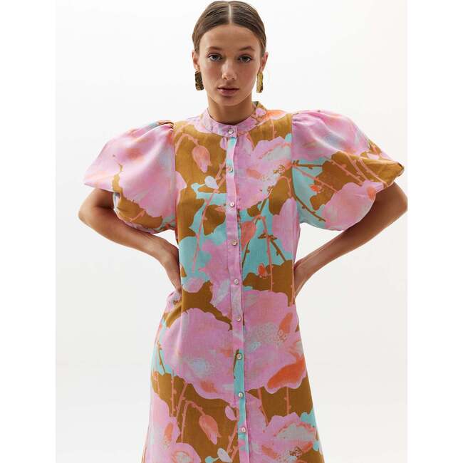 Bubble Linen Dress, Aquarela - Dresses - 7