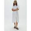 Bubble Linen Dress, Off White - Dresses - 7 - thumbnail