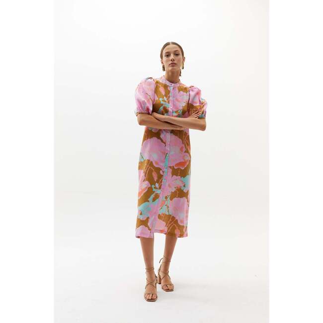 Bubble Linen Dress, Aquarela - Dresses - 8