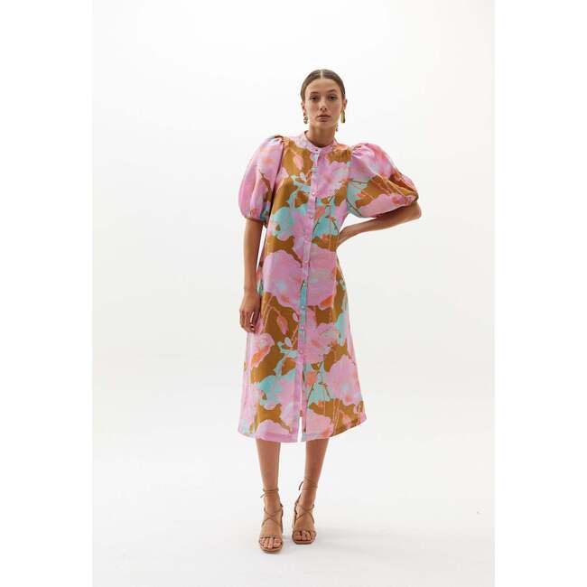 Bubble Linen Dress, Aquarela - Dresses - 10