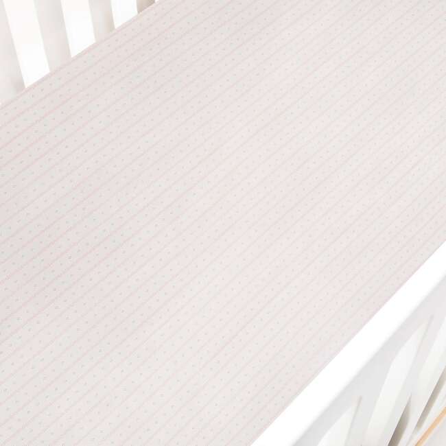 Petal Scallops, Crib Sheet, Pink