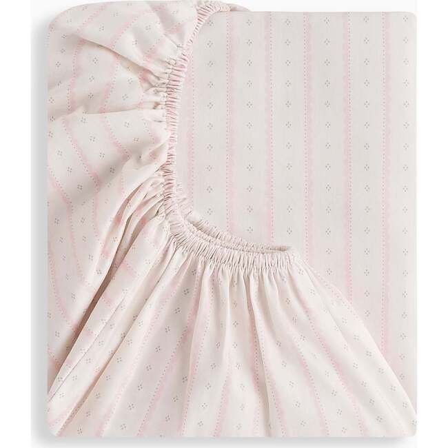 Petal Scallops, Crib Sheet, Pink