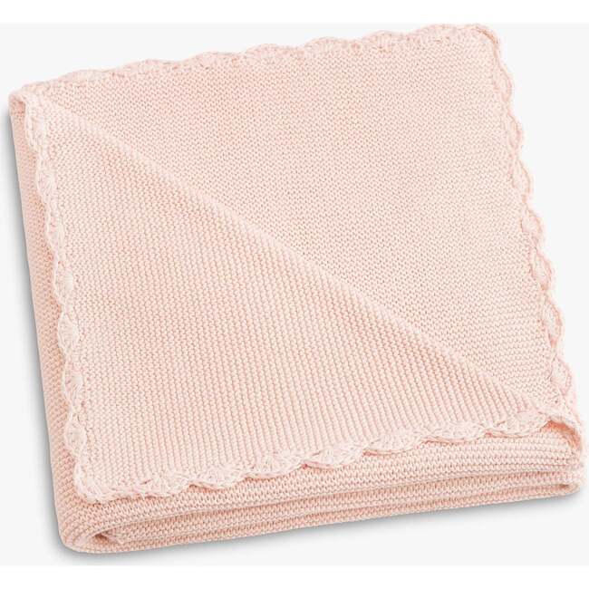 Cotton Knit Blanket, Pink