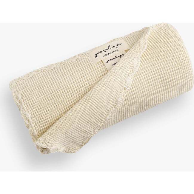 Cotton Knit Blanket, Ivory