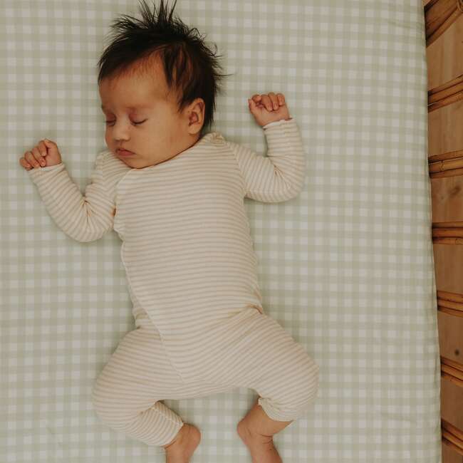 Picnic Gingham, Crib Sheet, Green - Crib Sheets - 5