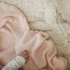 Cotton Knit Blanket, Pink - Blankets - 6 - thumbnail
