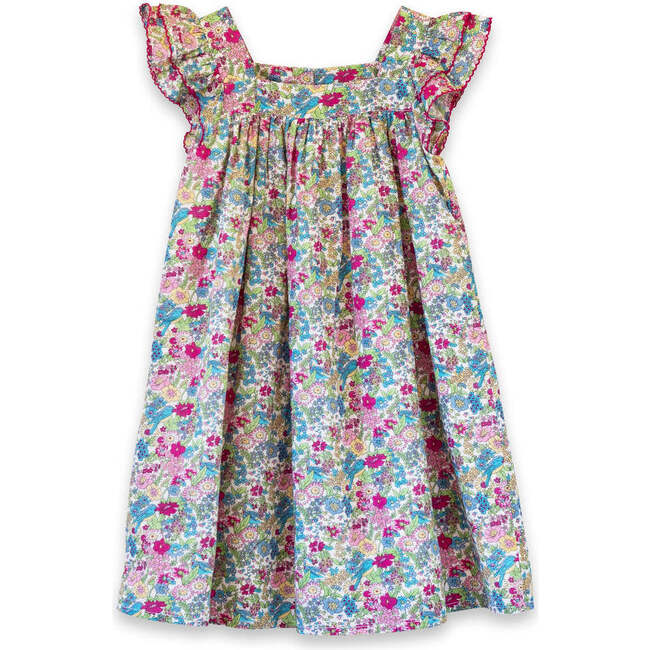 Girls Everly Square Neck Dress, Berry Grove