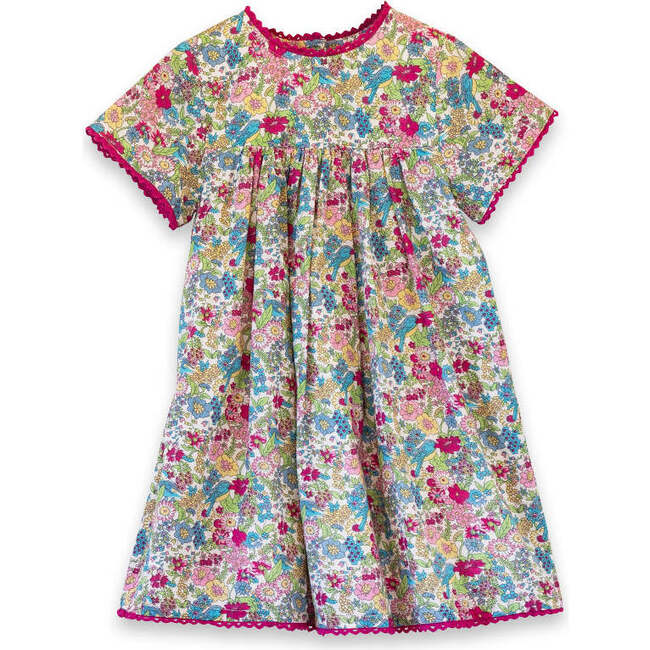 Girls Amy Dress with Lace trim, Berry Grove