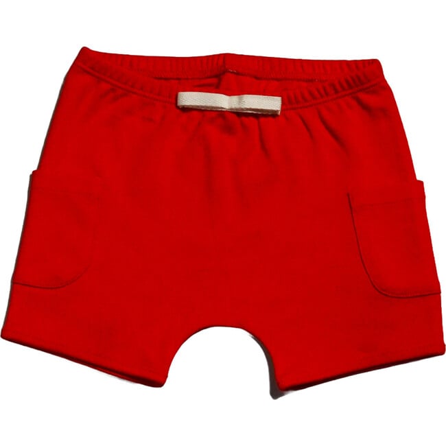 Sunny Day: Short Sleeve Bodysuit + Shorts, White with Red - Mixed Apparel Set - 4