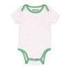 Sunny Day: Short Sleeve Bodysuit + Shorts, White with Green - Mixed Apparel Set - 3 - thumbnail