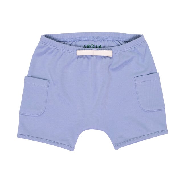 Sunny Day: Short Sleeve Bodysuit + Shorts, White with Blue - Mixed Apparel Set - 4