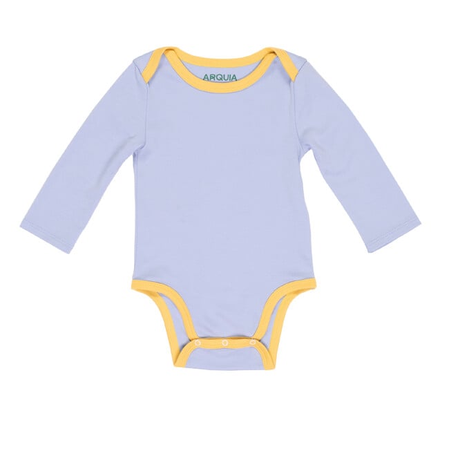 Cozy Comfort: Long sleeve Bodysuit + Pants, Blue with Yellow - Mixed Apparel Set - 3