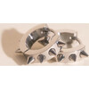 Spiked Huggie Hoop Earrings, Silver - Charms - 1 - thumbnail