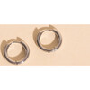 Mini Rounded Huggie Hoop Earrings, Silver - Earrings - 1 - thumbnail