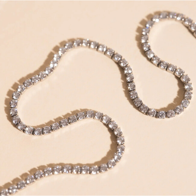 Micro Tennis Necklace, Silver - Charms - 4