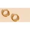 Mini Rounded Huggie Hoop Earrings, Gold - Earrings - 4