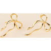 Dainty Bow Stud Earrings, Gold - Charms - 1 - thumbnail