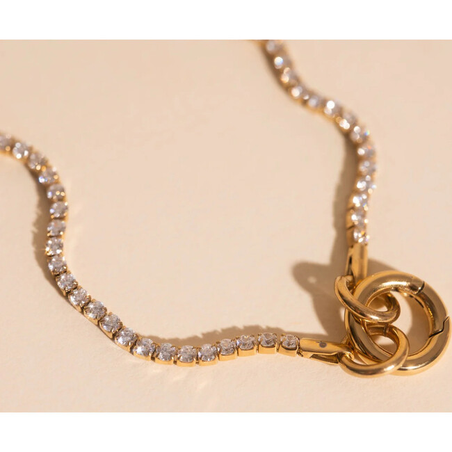 Micro Tennis Necklace, Gold - Charms - 6