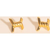 Barbed Wire Stud Earrings, Gold - Charms - 1 - thumbnail