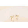 Dainty Bow Stud Earrings, Gold - Charms - 3