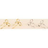 Dainty Bow Stud Earrings, Silver - Charms - 3