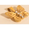 Butterfly Crystal Necklace Charm, Gold - Charms - 3 - thumbnail