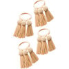 Set of 4 Iraca Tassel Napkin Rings - Tableware - 1 - thumbnail