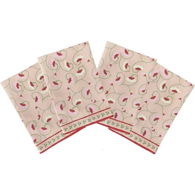 Set of 4 La Leccia Dinner Napkins in Light Pink
