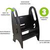3-in-1 Growing Step Stool, Ebony - Kids Seating - 4 - thumbnail