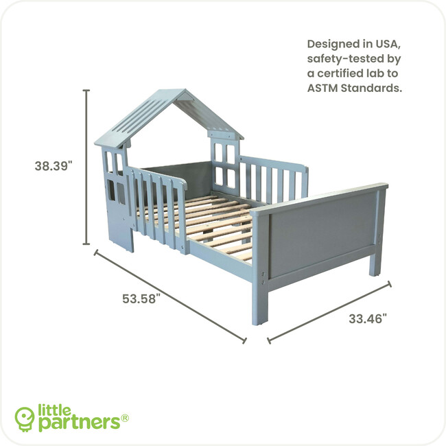 Lil' House Toddler Bed Silver Drop - Beds - 6