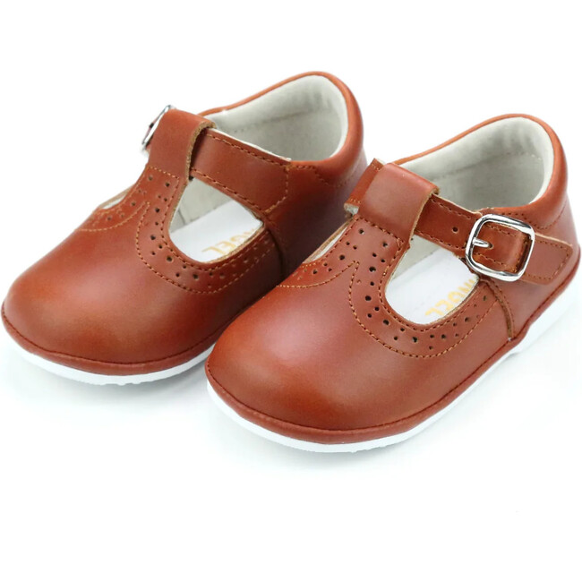 Gemma Leather T-Strap Mary Jane (Baby), Cognac
