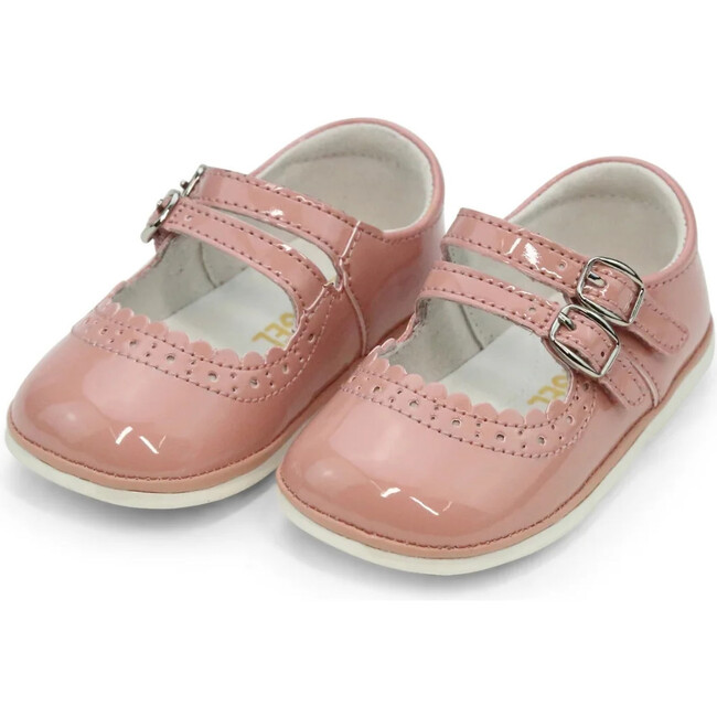 Elise Double Strap Mary Jane (Baby), Patent Rose